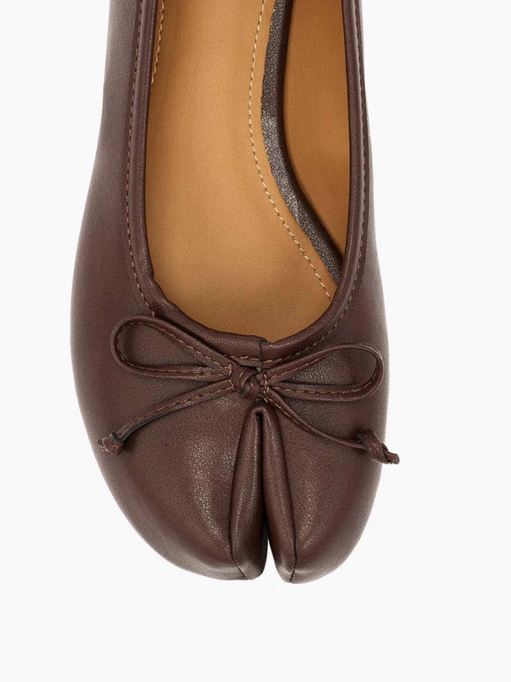 RABOSEY Women’s Brown TABI Split-Toe Ballet Flats size 9 FIT 8 New in box - Picture 3 of 4